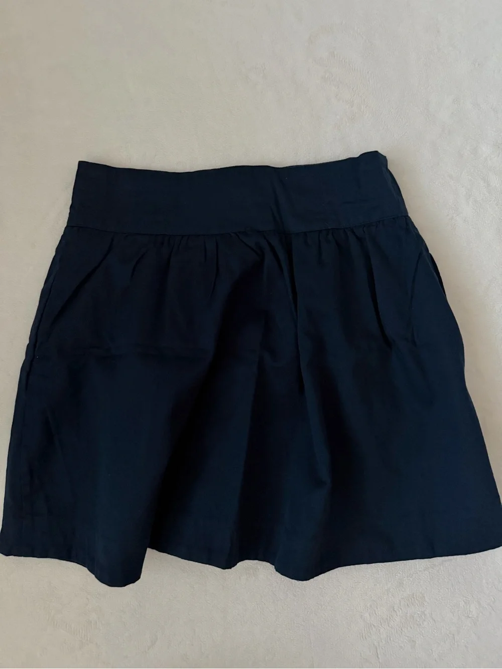 Forever 21 Navy with Gold Buttons Mini Skirt Medium Cotton A-Line Academia